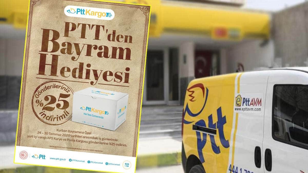 PTT Kurban Bayramı’na özel düzenlediği kampanya kapsamında, 24 – 30 Temmuz'da gerçekleştirilecek APS Kurye ve posta gönderilerinde yüzde 25 indirim uygulayacak.