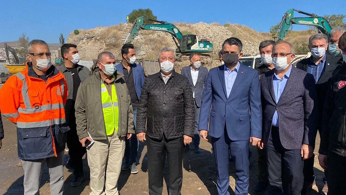 Yetkililerden bilgi alan Pakdemirli, alanı dolaştıktan sonra programını tamamladı.