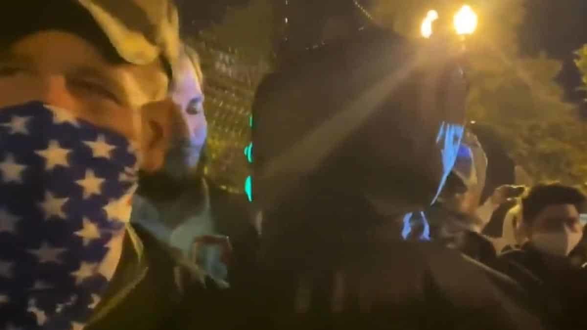 Trump ve Biden taraftarları arasında arbede