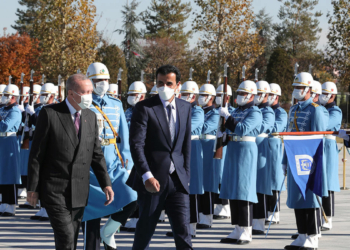 Erdoğan El-Sani'yi resmi törenle karşıladı