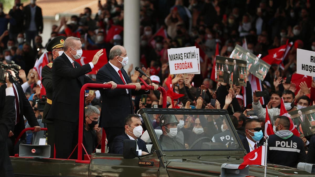 Erdoğan KKTC'nin 37'nci kuruluş yıldönümü törenine katıldı