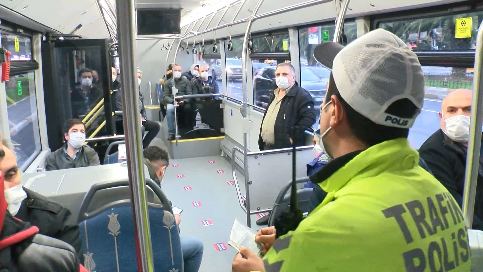 Toplu taşıma araçlarında koronavirüs denetimi