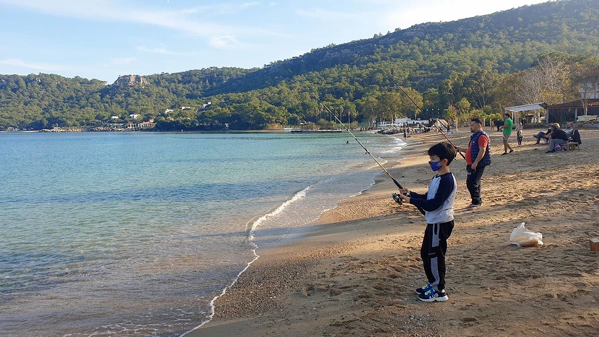 Kemer'de iki mevsim bir arada