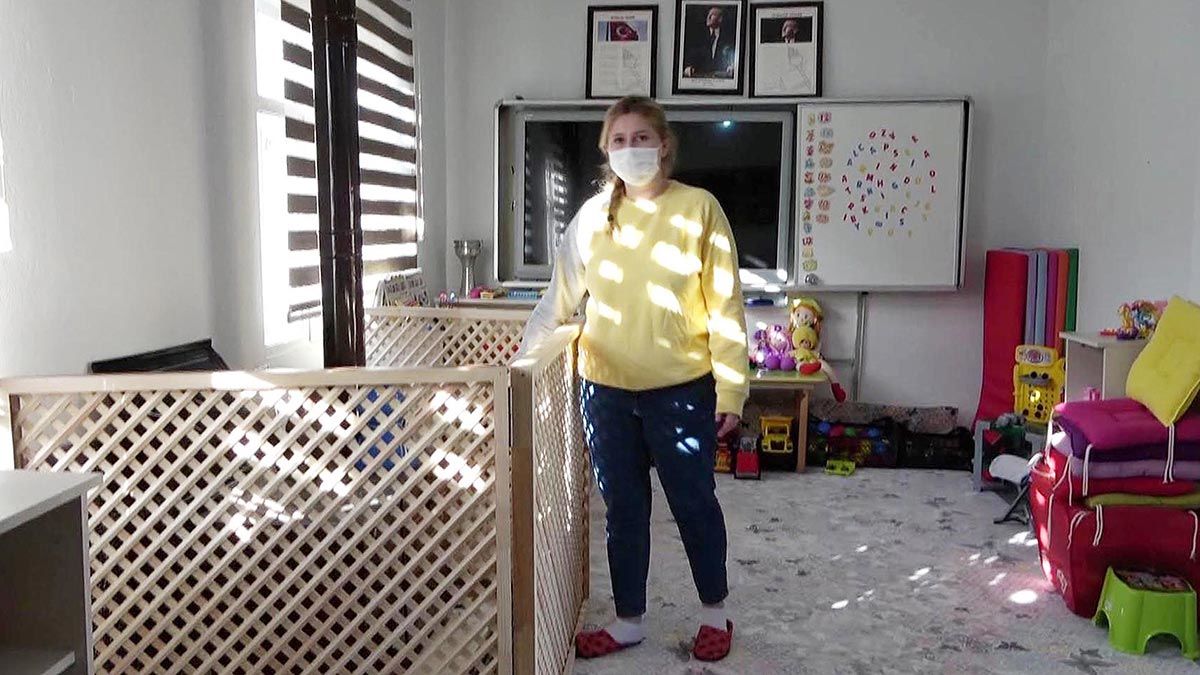 Lojman olarak kullanılan binayı anaokuluna çevirdi