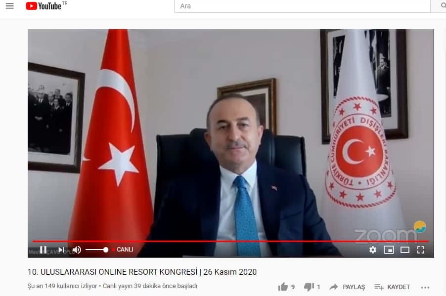 Bakan Çavuşoğlu, "Turizm, Türk diplomasinin en önemli başlıklarından biri haline geldi. Memleketimiz Antalya dünyanın turizm başkentlerinden biri olunca tabi turizm diplomasisine ben de ayrı bir önem veriyorum" dedi.