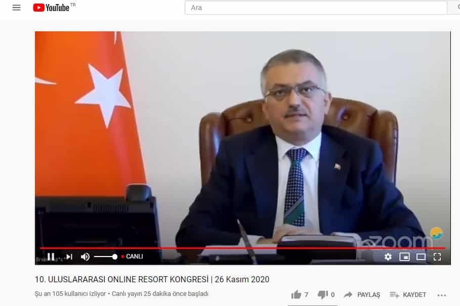 Dünya, Türkiye ve Antalya turizminin önemli aktörlerinin dijital ortamda bir araya geldiği turizmin en büyük buluşmalarından birisi olan Uluslararası Resort Turizm Kongresi'nin ana teması 'Geleceğin turizmi, turizmin geleceği' oldu.