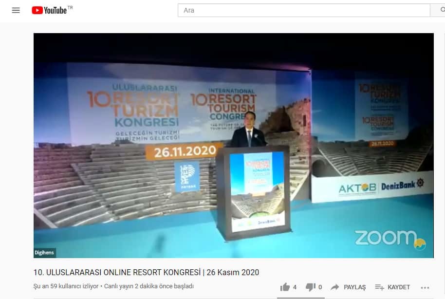 Bakan Ersoy, turizmde 2021 için minimum yüzde 100 büyüme hedefi açıkladı.