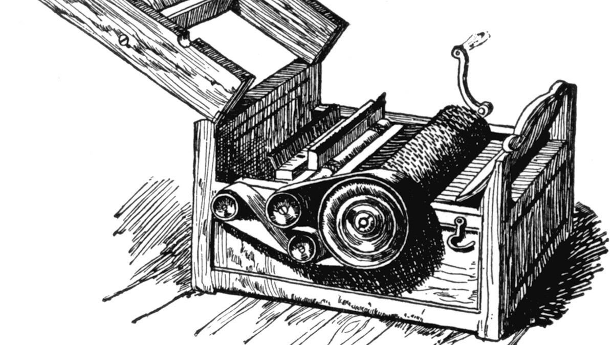 Pamuk tarımı için kullanılan Çırçır makinesi