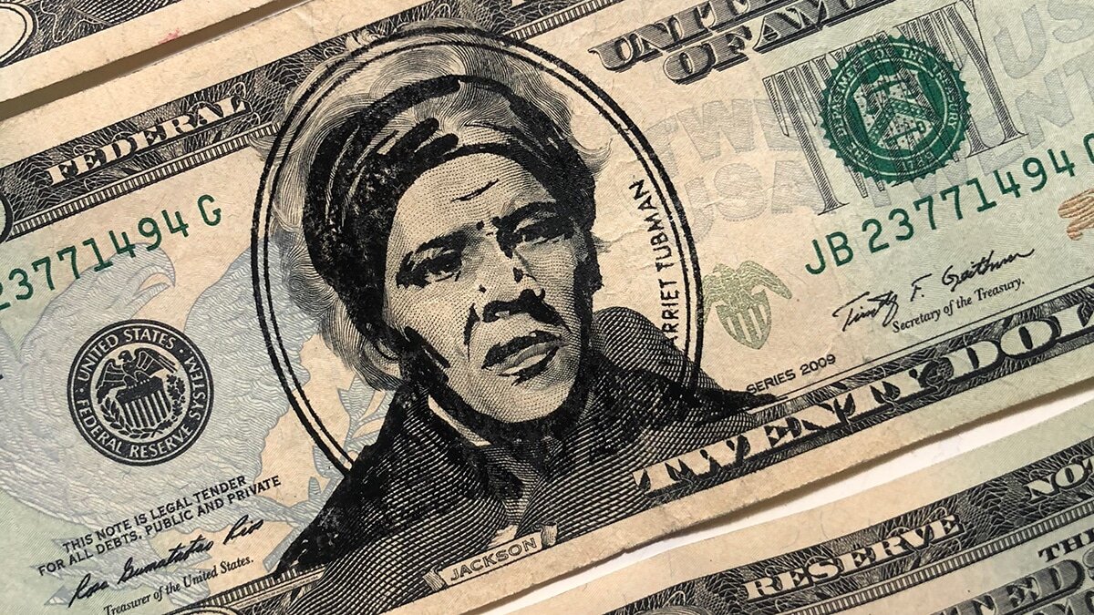 2016 yılında yürürlüğe girmesi planlanmış Tubman fotoğrafı olan 20 dolar