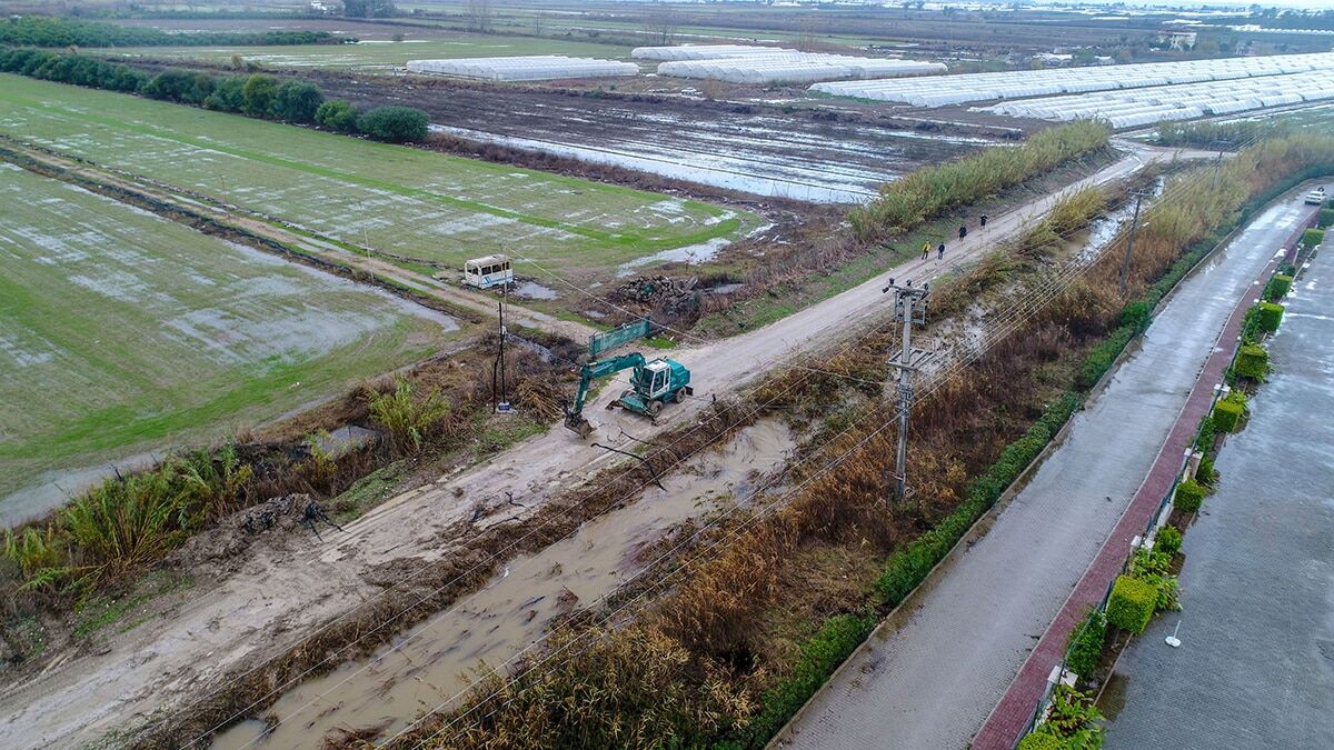 Çilek üreticisi Mehmet İçin 25 dönümlük çilek serasında haftalık 400 kasa çilek topladığını söyledi. İçin, Sel gelince çilekler çamura bulandı dedi.