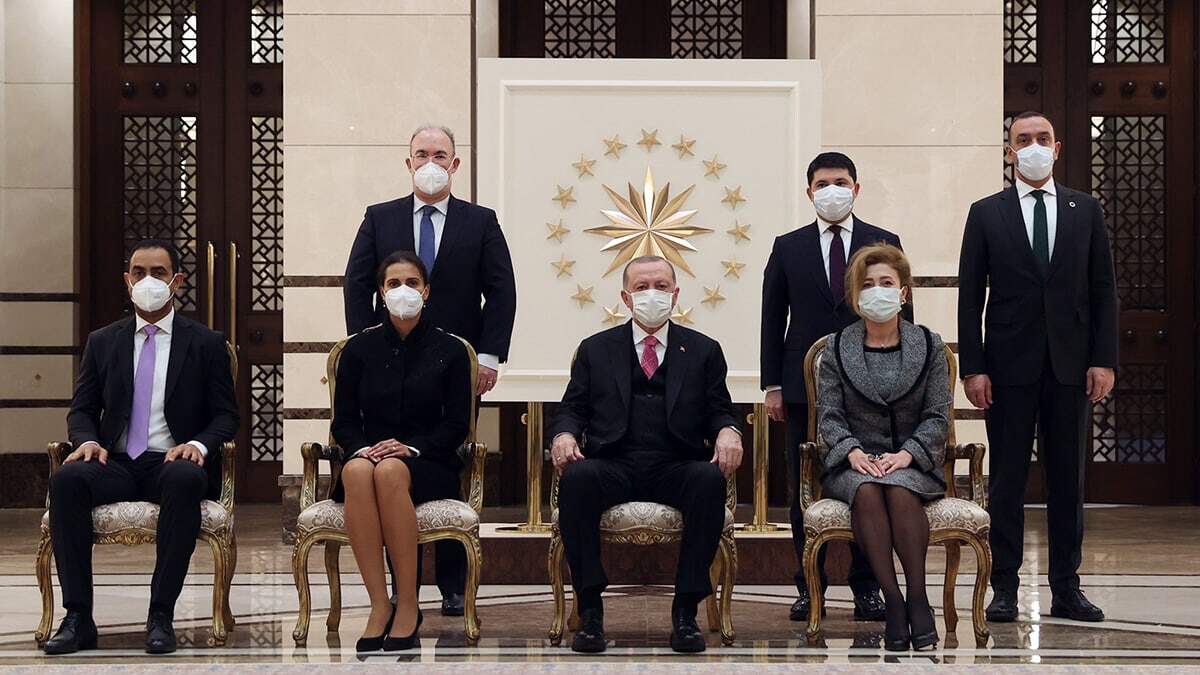 Erdoğan'a Vaivars tarafından güven mektubu sunuldu