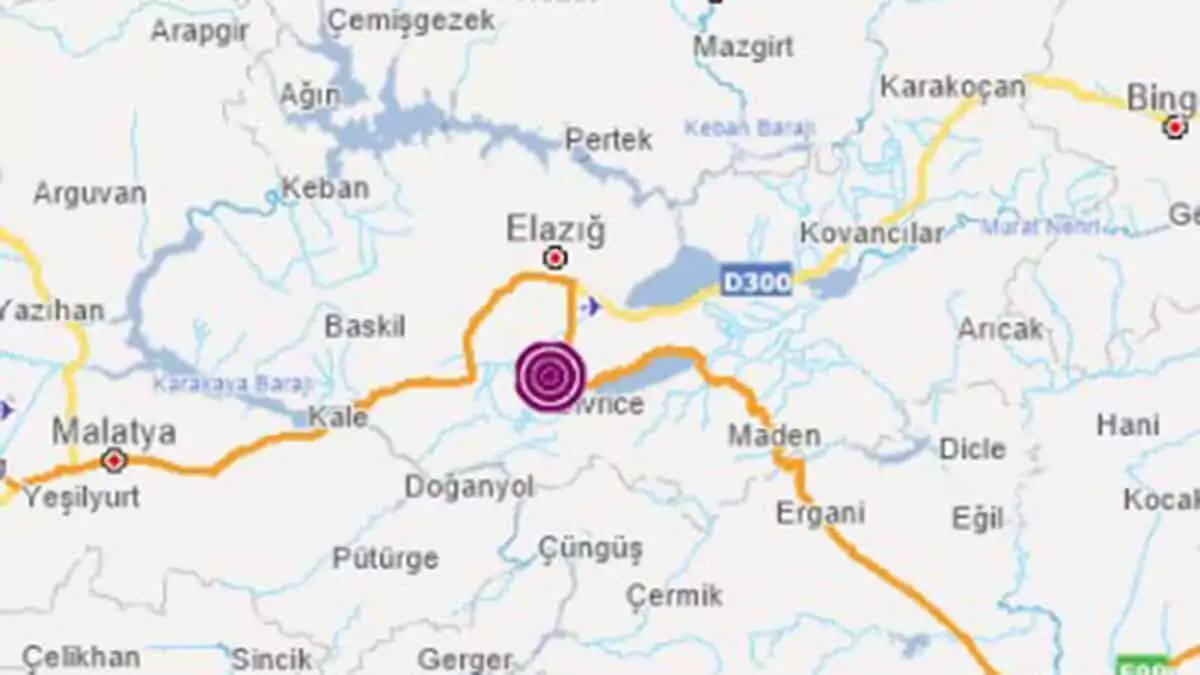 Elazığ sivrice'de 4. 1 büyüklüğünde deprem