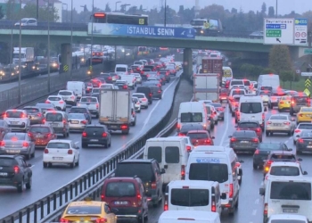 İstanbul'da trafik yoğunluğu