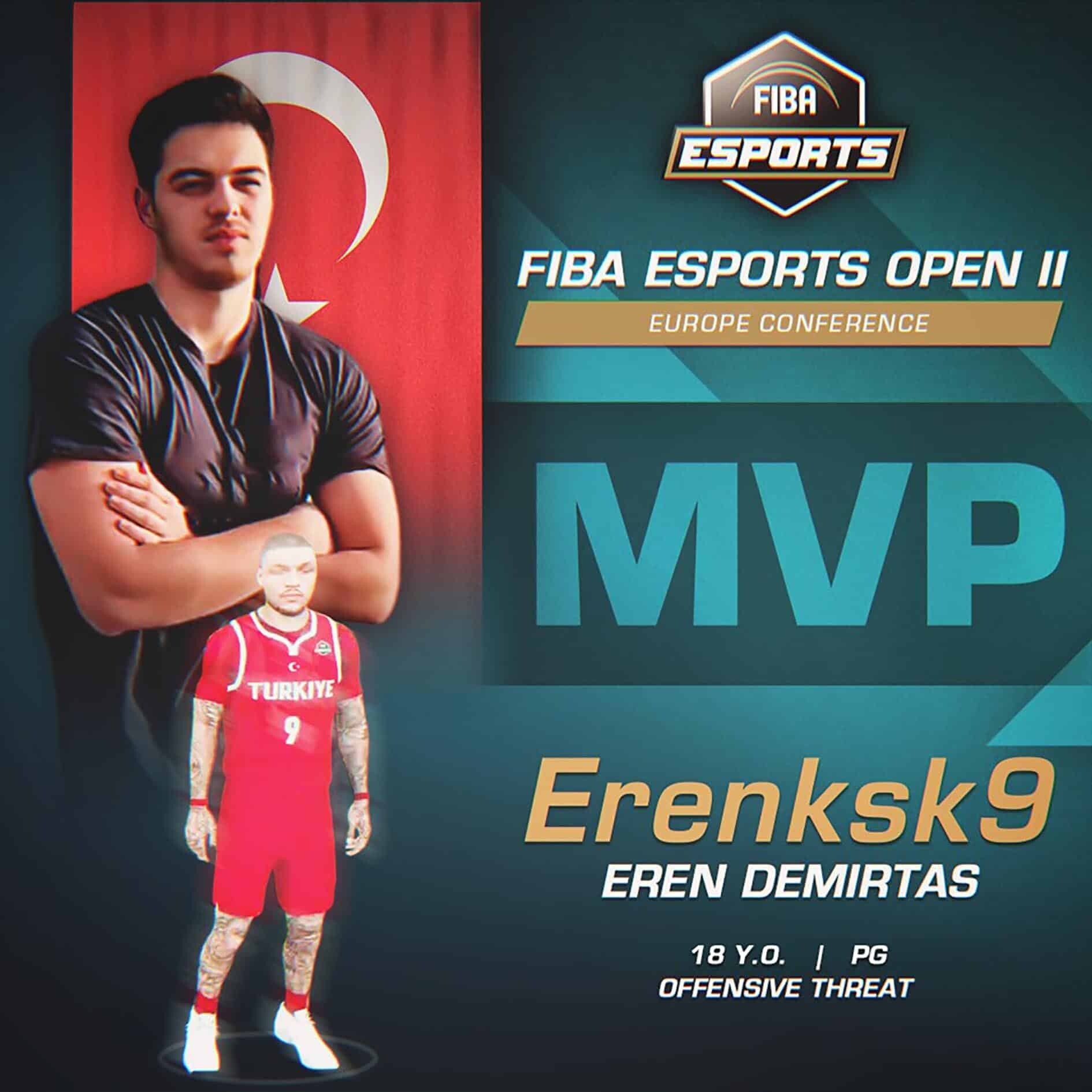 Eren Demirtaş turnuvanın en değerli oyuncusu (MVP) seçildi