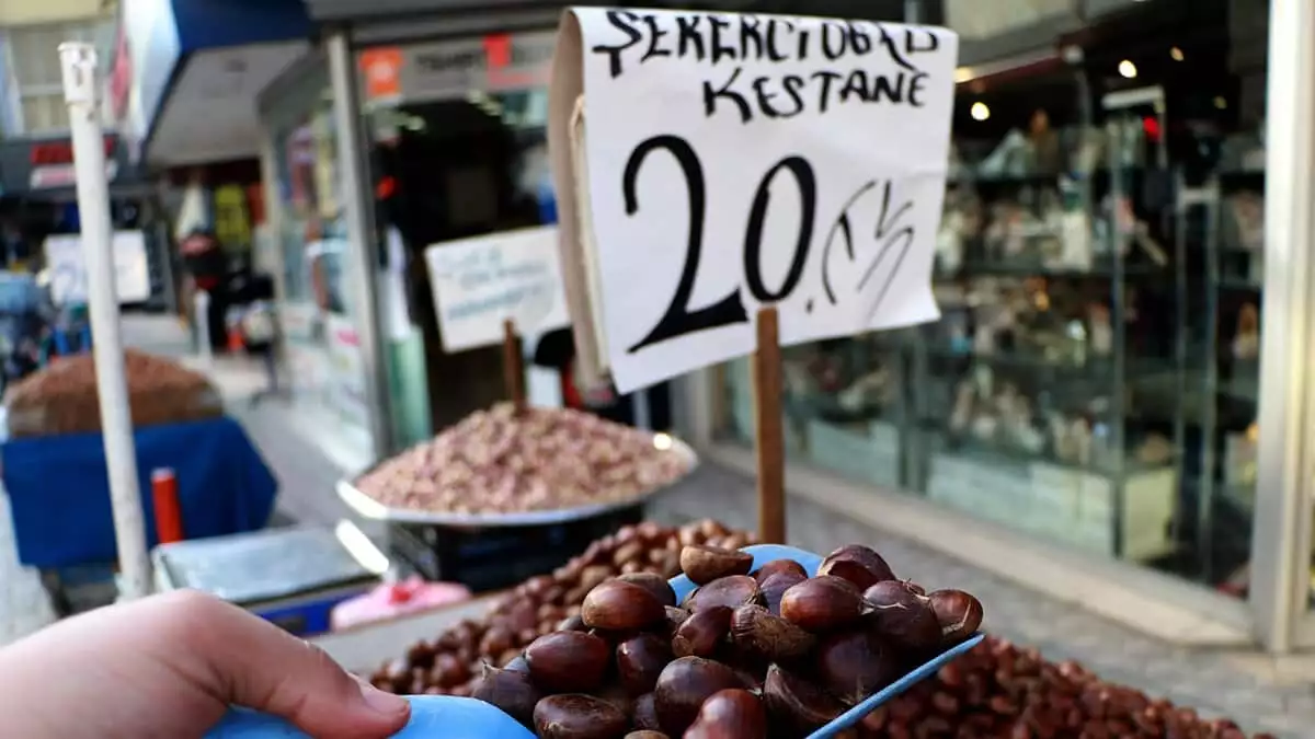 Kestanenin adet fiyatı 1 tl'yi geçti