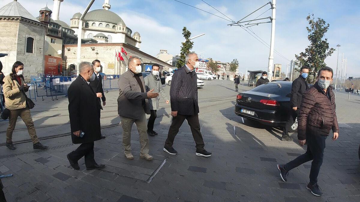 Ersoy Taksim'de incelemelerde bulundu