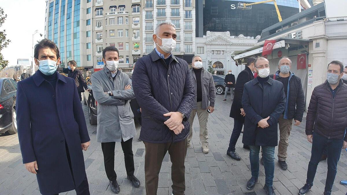 Ersoy Taksim'de incelemelerde bulundu