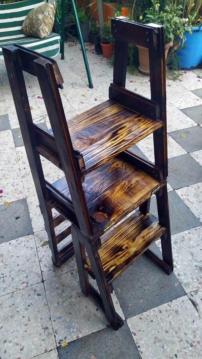 Atıl tahta paletlerden ev eşyası yapıyor