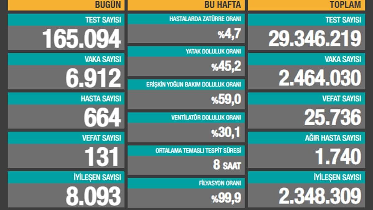 Koronavirüste can kaybı 25 bin 736