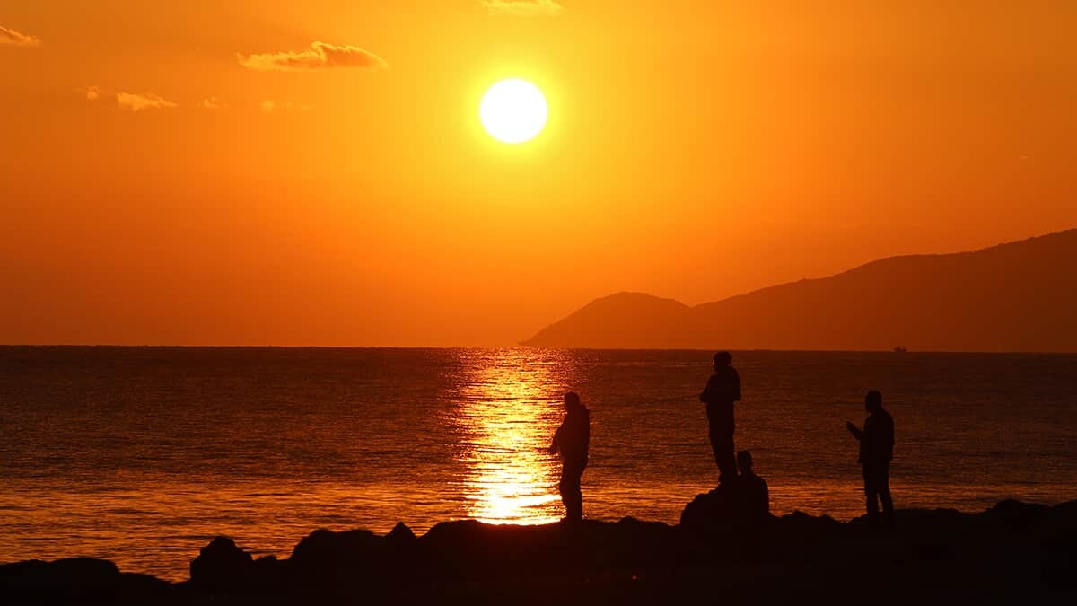 Gün batımında seyrine doyumsuz görüntü