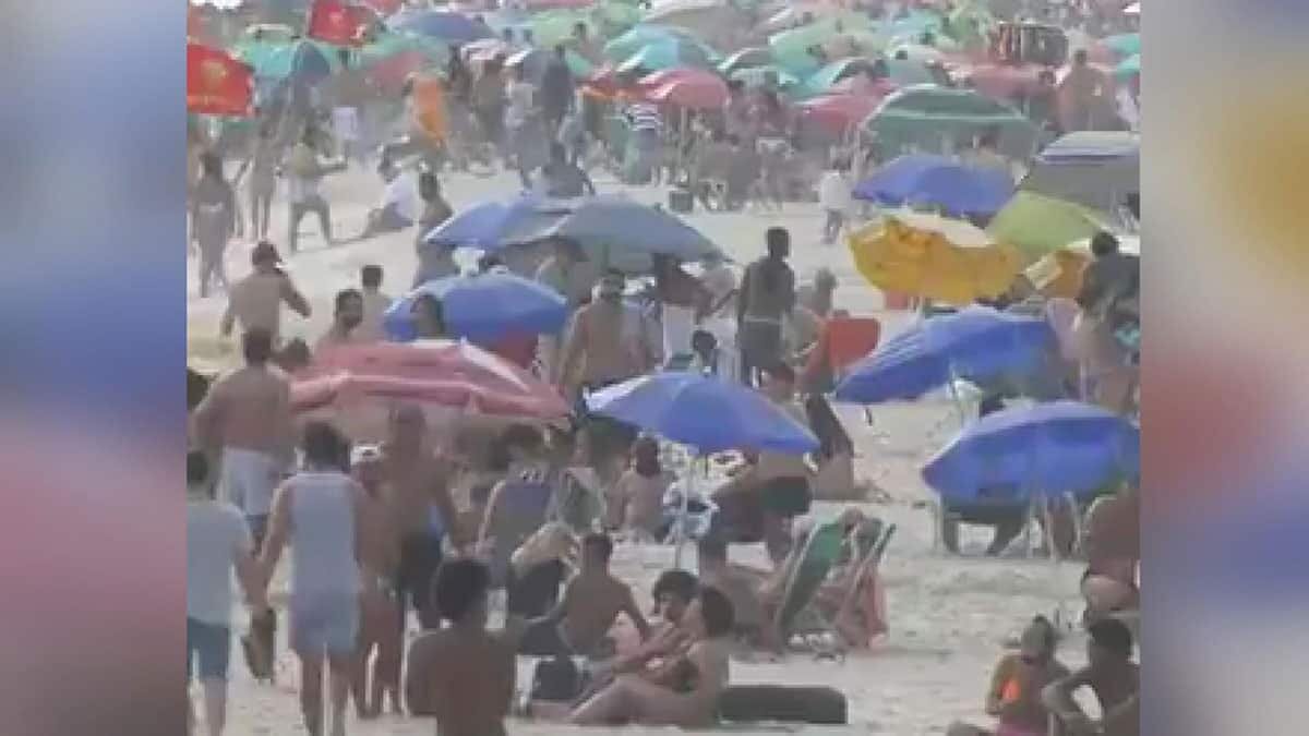 Brezilya'da plajlar doldu taştı