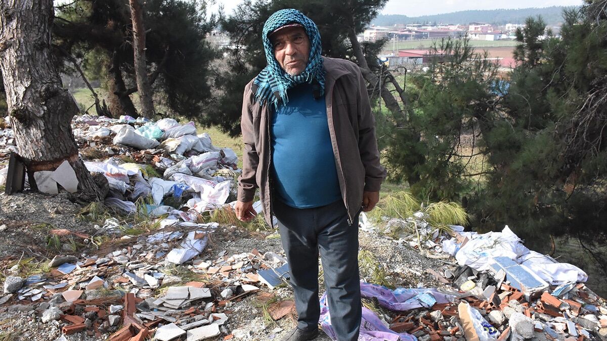 Cennet doğada moloz tepesi