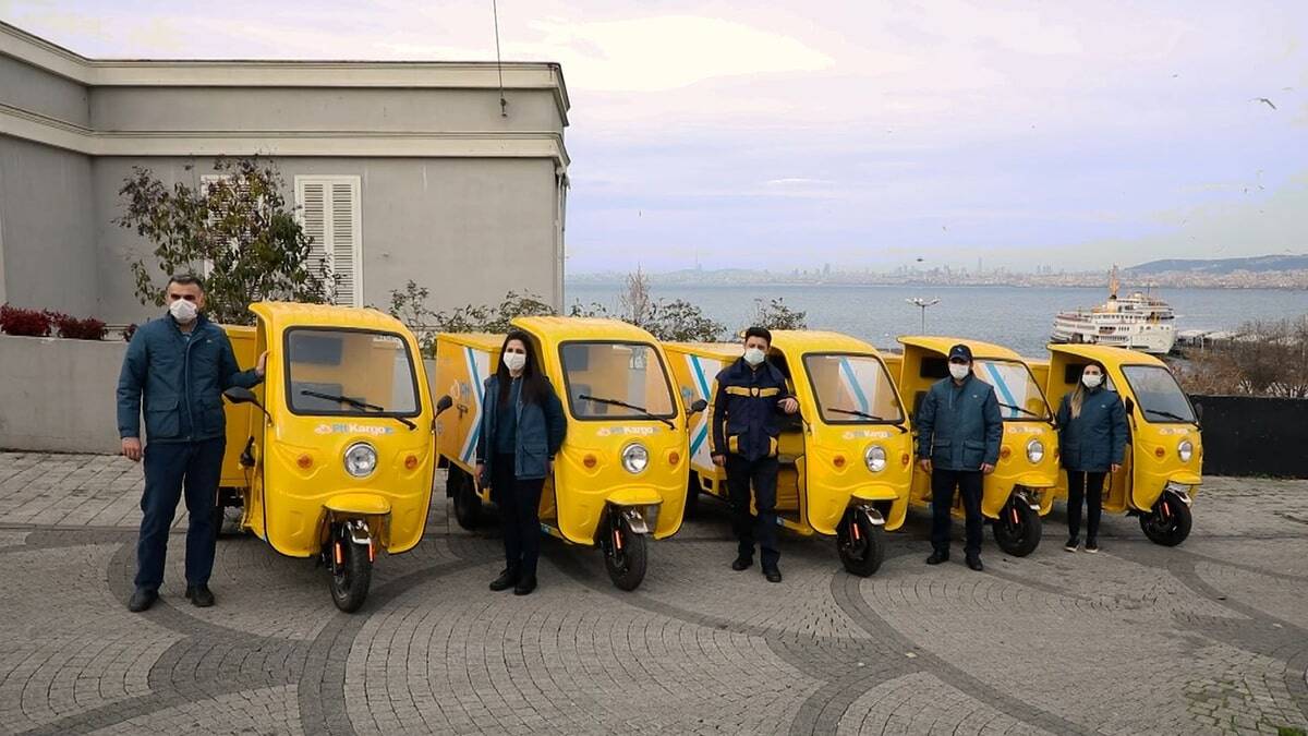 PTT'nin elektrikli araçları, Adalar'da hizmete başladı