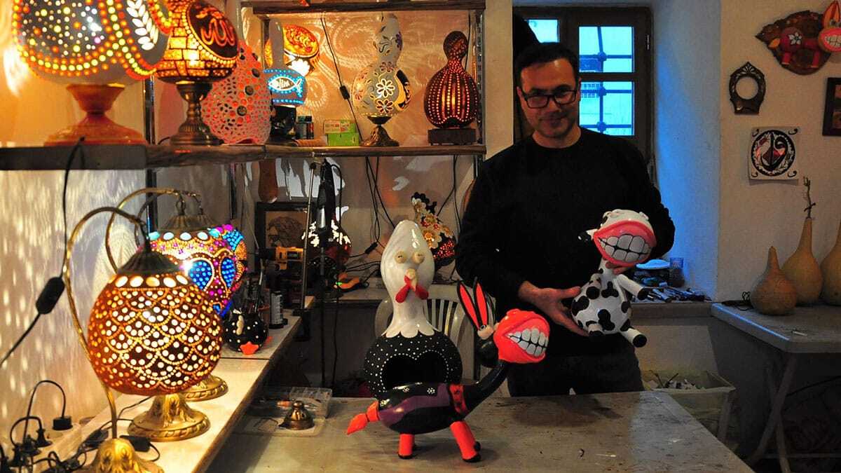 Su kabağı lambasında usta öğretici oldu