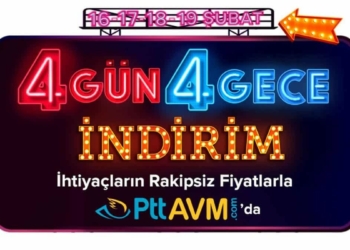 '4 Gün 4 Gece İndirimi' 16 Şubat'ta PttAVM.com'da