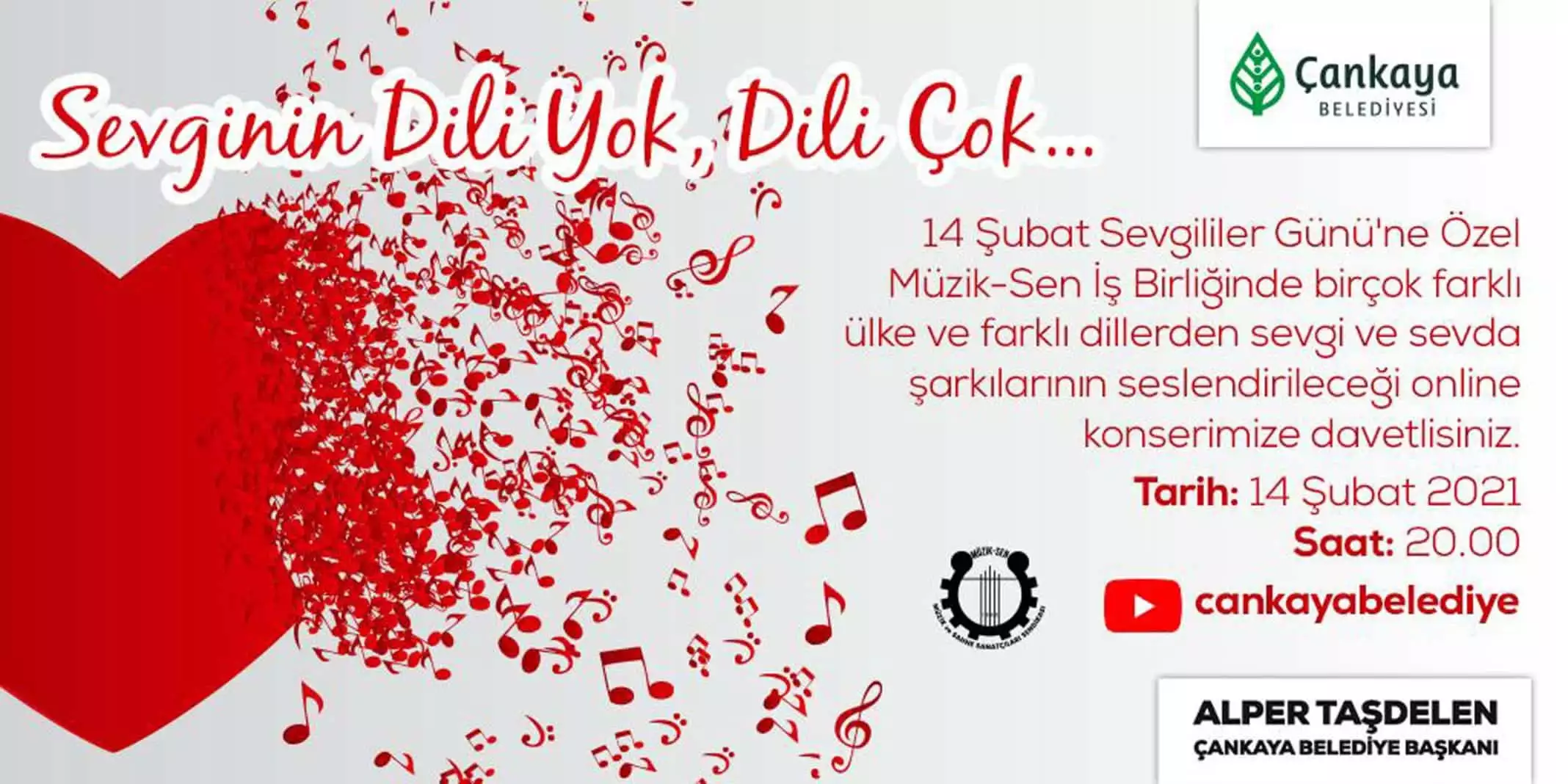 Çankaya, 14 şubat'ı müzik ve edebiyatla kutluyor