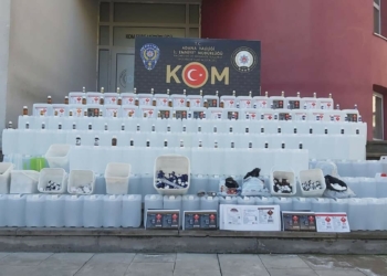 Adana'da sahte içki imalathanesine baskın: 1 gözaltı
