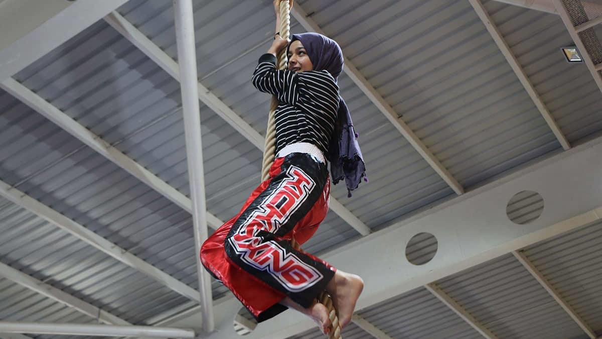 Kadınlar kick boks eğitimi almaya başladı