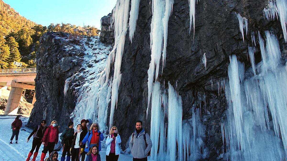 Alanya'da devasa buz kütleleri oluştu