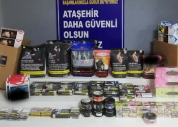 Ataşehir'de kaçak tütün satılan iş yerine baskın