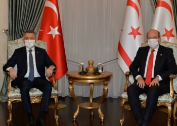 Fuat Oktay KKTC lideri Ersin Tatar ile bir araya geldi
