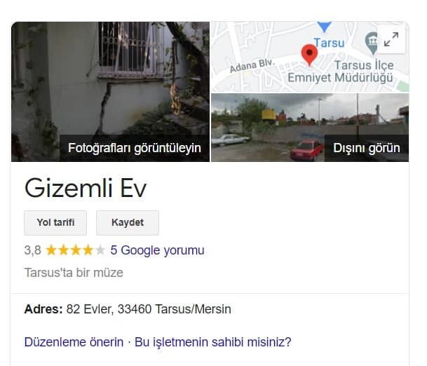Gizemli ev Google haritalarda