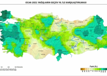 Yağış miktarı, Trakya, Kuzey Ege, Çanakkale, Balıkesir, Kütahya, Kayseri ve Hatay çevrelerinde normaline göre yüzde 100'den fazla arttı.
