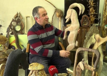 Pandemide ahşap sanatına yöneldi süs eşyası üretti