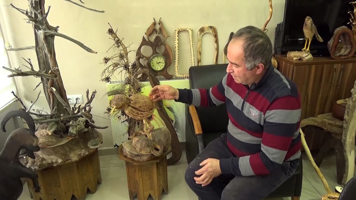 Pandemide ahşap sanatına yöneldi süs eşyası üretti