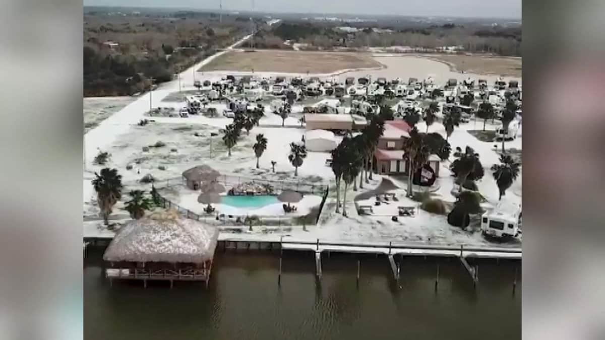 Kış fırtınasının etkisi drone ile görüntülendi