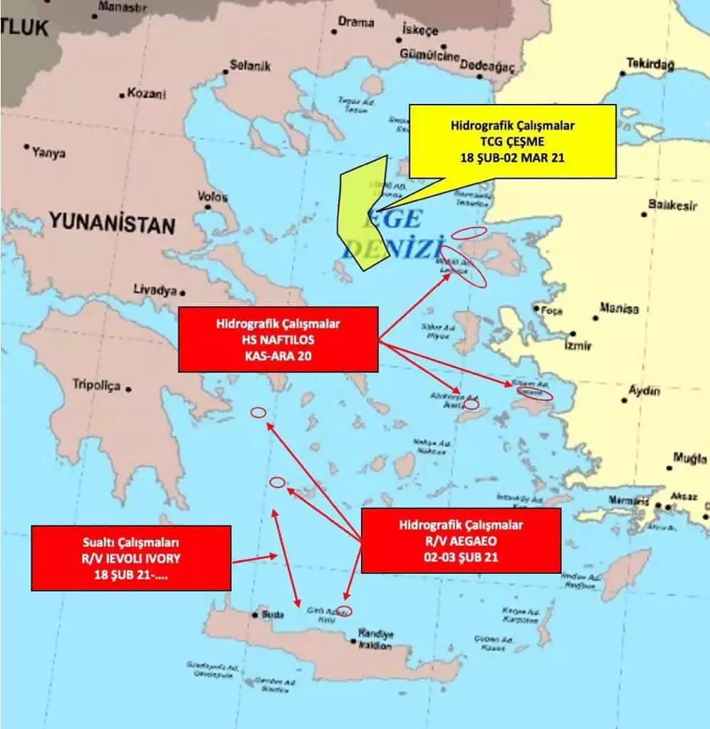 Ege'de gerginliği tırmandıran faaliyetler devam ediyor