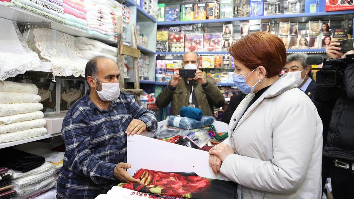 Akşener'den Mardin esnafına ziyaret
