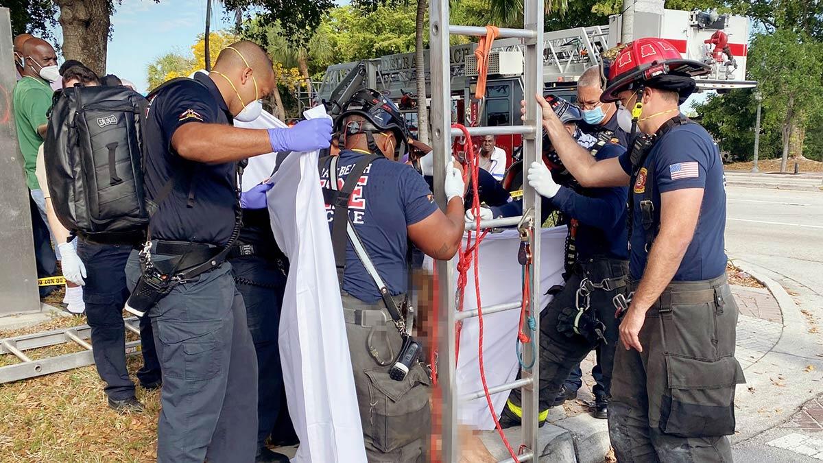 Kanalizasyon çukurundan bir kadın kurtarıldı