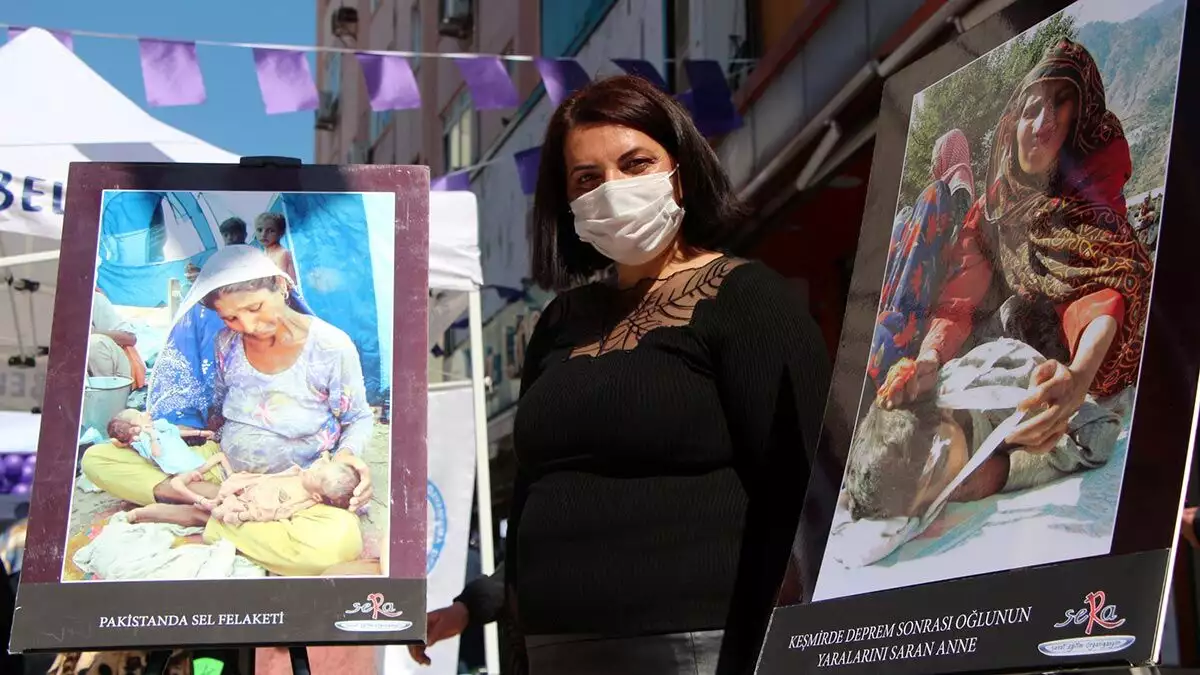 Acıya emek eden kadınlar sokak sergisi düzenlendi