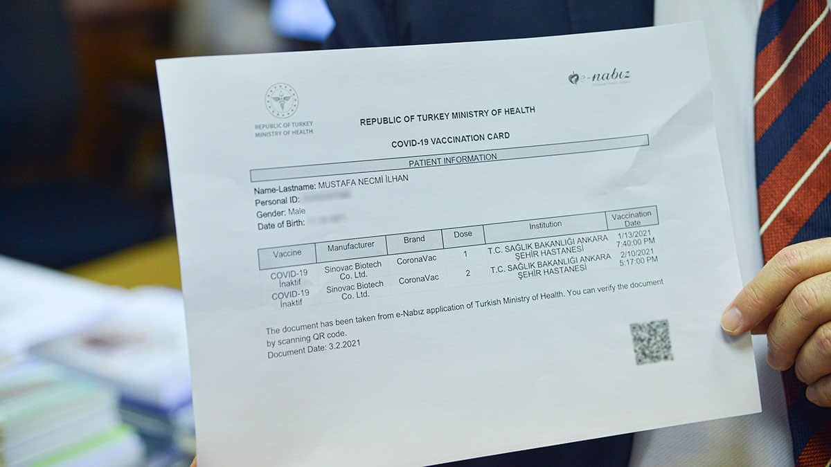 Aşı kartı aşı pasaportu olarak gösterilebilecek