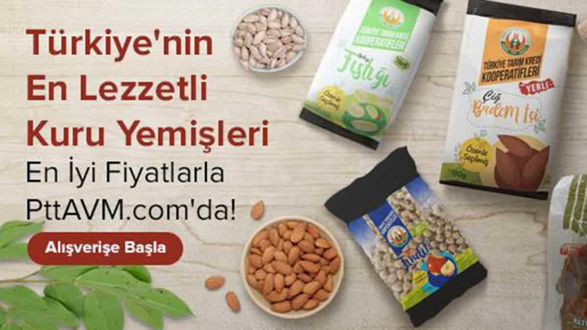 Birlik ve Kooperatif kuruyemişleri PttAVM.com'da