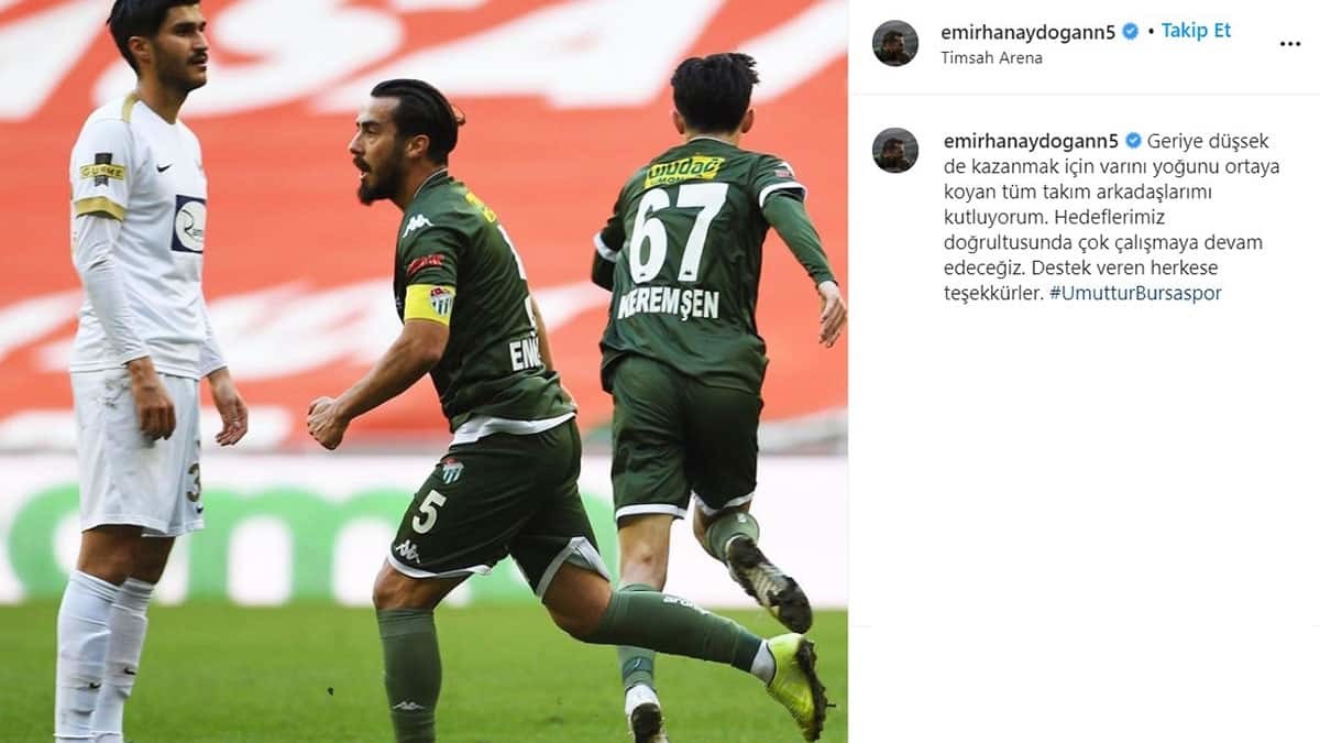 Bursaspor'da galibiyet sevinci