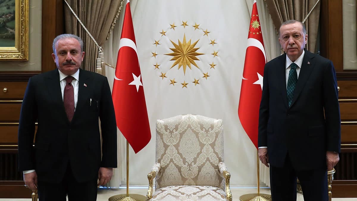 Erdoğan TBMM Başkanı Mustafa Şentop'u kabul etti