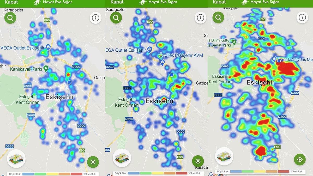 Eskişehir'de HES risk haritası kızardı Vali Ayyıldız, "Kırmızıya doğru gidiyoruz" diyerek, ev ziyaretlerinin yeni vakalara neden olduğunu söyledi.