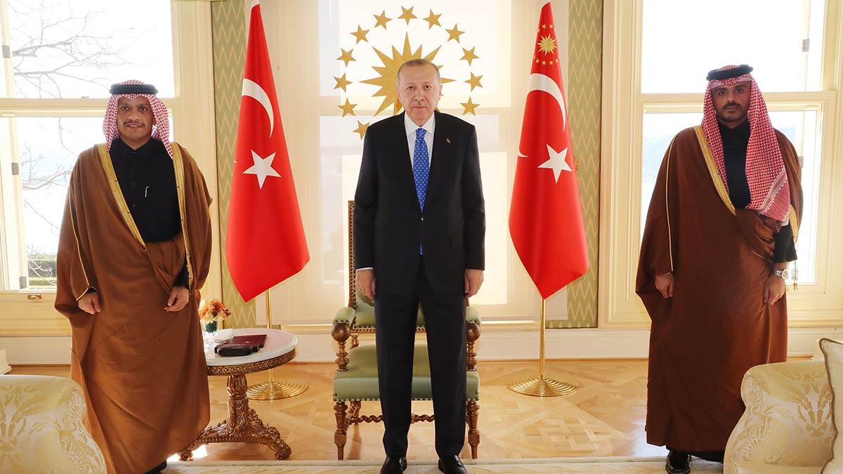 Erdoğan Katar Dışişleri bakanı ile görüştü